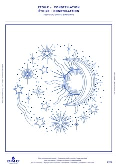 the cover of an article with stars and crescents in blue ink on white paper