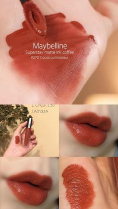 Maybelline Lip, Lip Color Makeup, Makeup Accesories, Fest Outfits, Lip Makeup Tutorial, Pinterest Makeup, Lip Swatches, Lipstick Swatches