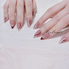 Nail Book Design, Nail Maroon, Nail Room, Nail Box, Jelly Nails, Manicures Designs, Mix Style, Fire Nails, Coffin Nails Designs