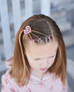 Hairstyles For Kindergarten, Kids Short Hairstyles Girls Easy, Toddler Girl Hairstyles For Short Hair, Kids Hairstyles Girls Easy Short, Simple Toddler Hairstyles, Simple Kids Hairstyles, Easy Toddler Hairstyles Short, Kids Hairstyles Girls Easy, Toddler Hairstyles Girl Fine Hair