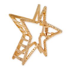 Golden large star hair clip to give you those bright, shining hair moments. 3'' inch width Gold plated over silver Hair accessories are final sale Silver Hair Accessories, Jewelry Cleaning Solution, Star Hair, Hair Perfume, Hair Shine, Hair Sale, Pearl Collection, Gold Filled Ring, Gold Filled Earrings