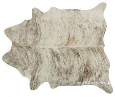 an animal skin rug is shown on a white background