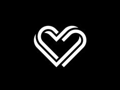 a white heart on a black background with the word love written in it's center