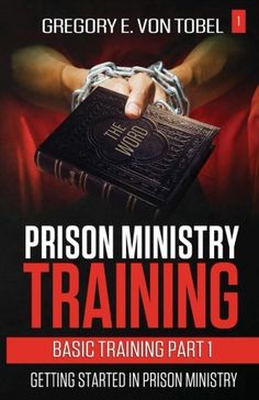 the cover of prison ministry training, featuring hands holding a book with chains on it