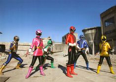 the power rangers are all dressed up and ready to go out in the open air