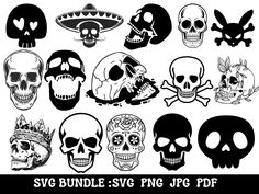 skulls and bones svg bundle