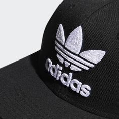 adidas Trefoil Chain Snap-Back Cap - Black | adidas US Trendy Caps, Yakuza Tattoo, Adidas Trefoil, Snap Backs, Adidas Online, Black Adidas, Online Shop, Adidas, Chain