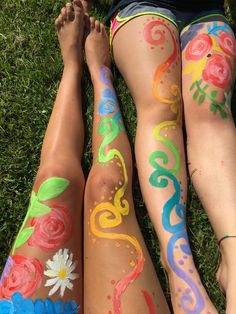 Facepainting Ideas Adults, Pride Body Art Paint, Pride Body Art, Painting On Body, Emily Howard, Body Paintings, Girl Anatomy