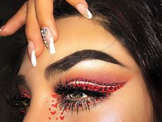 Extra Makeup, Valentines Day Makeup, Valentines Makeup, Day Makeup, My Pinterest, Lashes Makeup, Cut Crease