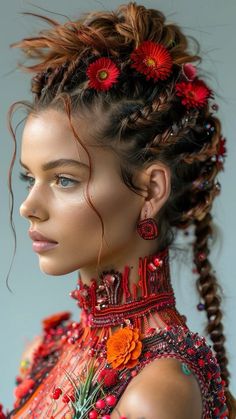 Makeup Tutorials Step By Step, Knotless Braid Hairstyles, Knotless Braid, Asian Makeup Tutorials, Competition Hair, Boho Bridal Hair, World Hair, Pigtail Braids, Fuller Hair