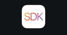 the sdk logo is shown on an iphone's app icon, which appears to be multicolored