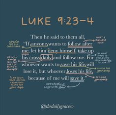 the words luke 9 23 - 4 are written in different languages