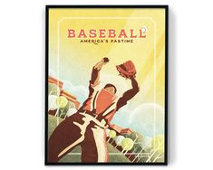 a baseball poster is hanging on the wall