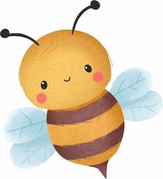 a drawing of a cute little bee