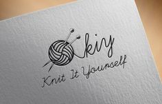 the logo for knit it yourself is shown on top of a piece of white paper