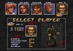 an old computer game with many different characters in the background and text that reads select player