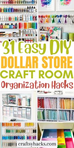 dollar store craft room organization hacks