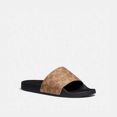 These laidback, sporty slides are crafted in our Signature canvas. The contoured footbed and rubber sole provide all-day comfort. Coach Slides, Xmas List, Signature Canvas, Slide In, Dream Shoes, Christmas Wishlist, Christmas List, Women's Shoes Sandals, Rubber Sole