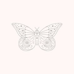 a drawing of a butterfly on a white background