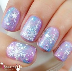 Snowflake Nail Art, Christmas Nail Art Designs, Snowflake Nails, Winter Nail Art, Winter Nail Designs, Xmas Nails, Holographic Nails, Christmas Nail Designs, Nailed It