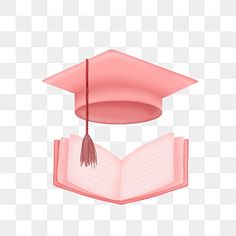 an open book with a tassel hanging from it, on a white background png