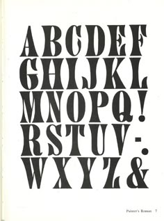 an old fashioned type of alphabet in black and white