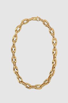 Oval Link Necklace - Gold Celebrity Necklace, Stealth Wealth, Silver Bra, Minimalist Accessories, Luxury Aesthetic, Necklace Craft, Black Pencil, Anine Bing, Timeless Accessories