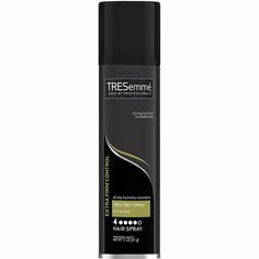 The perfect finish to any hairstyle, TRESemmé Tres Two Extra Hold Hairspray achieves maximum hold with extra flyaway control. Maximum hold Alcohol-free hair mousse formula will not leave hair feeling tacky or flat Uses locking polymers, making it a humidity-resistant hair spray that tames flyaways and holds your hairstyle all day Directions: Spray section by section, 10-12 inches away from hair. For stronger hold, layer more spray exactly where you want more control (For the ultimate body fullne Anti Humidity Hair Products, Tresemme Hairspray, Humidity Hair, Anti Frizz Spray, Curl Enhancer, Heat Protectant Hair, Anti Frizz Hair, Hair Frizz, Hair Control