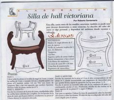 an article in spanish describing how to make a chair