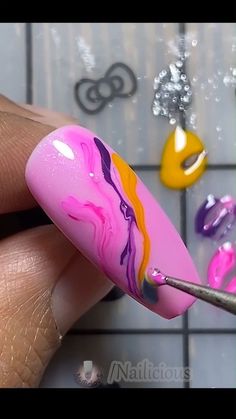 Nailicious | #nails #nailart #nailartcompilation #nailicious #naildesigns #dottingtool #nailicious786 #nailscompilation #shortvideos #instagramreels… | Instagram Pink Marble Nails, 2023 Nails, Nail Art At Home, Dotting Tool, Nail Art Videos, Instagram Nails, Marble Nails, Nails At Home, Easy Nail Art