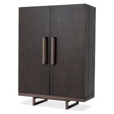 a tall cabinet with two doors on each side