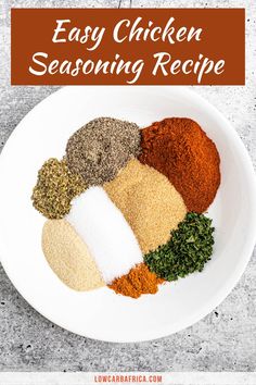 easy chicken seasoning recipe in a white bowl