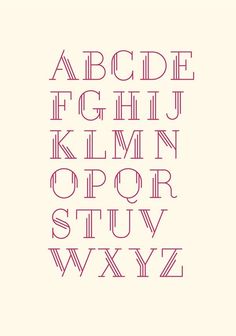 the alphabet is made up of lines and letters