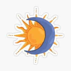 the sun and the moon sticker