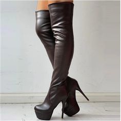 Color: Black, Size: 11 High Boots Platform, High Heels Boots, China Products, Boots Platform, Super High Heels, Dress Shoes Womens, Heels Pumps, Party Shoes, Thigh High Boots