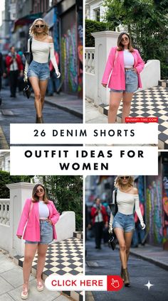 Find your fashion inspiration with our denim shorts outfit ideas! 🌿👖 From casual to dressy, these outfits will help you create stunning looks. Our denim shorts outfit ideas are perfect for any style. Tap the link for more! 📲 #FashionGoals #OutfitInspo #DenimFashion Cute Summer Date Night Outfits, Summer Date Night Outfits