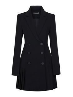 An impeccably tailored double-breasted blazer dress in quality woven cloth boasts a flattering silhouette. Double-breasted button closure Notched collar Long sleeves Lined Pleated bottom Polyester Machine wash, tumble dry Item #3799 Women's blazer dress SIZE INFO XS=US2=UK6=EU32 S=US4-6=UK8-10=EU34-36 M=US8-10=UK12-14=EU38-40 ★★Please advise your Height & Weight. I will make sure you choose the right size. Formal Suits For Women, Blazer Dresses, Pleated Blazer, Black Blazer Dress, Double Breasted Dress, Trench Coat Dress, Blazer Mini Dress, Trench Dress, Abaya Designs