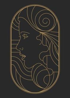 a woman's face in a gold frame on a black background with the words, beauty