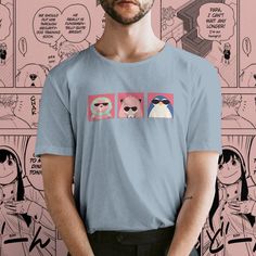 🌟If you want to include your love for anime in your outfits, you came to the right place!! 🌟 Mixing your favorite characters with my chibi kawaii illustration style, thus creating a unique combination that will give you a sign of originality that you will not find anywhere else. This heavyweight cotton t-shirt is a durable staple with a classic fit. With a relaxed style made for everyday, casual wear - Seamless double-needle collar - Double-needle sleeve and bottom hems - 100% combed and ring- Anya Spy X Family, Kawaii Illustration, Illustration Style, Spy X Family, Relaxed Style, Fashion Illustration, Favorite Character, Favorite Outfit, Cotton Tshirt