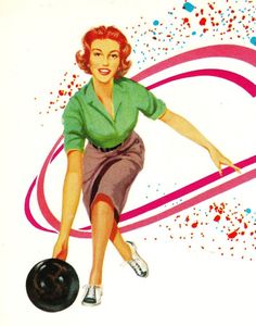 an image of a woman that is bowling