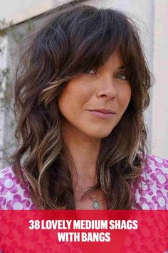 Modern Textured Shag with Curtain Fringe Curly Medium Shag Hairstyles, Gentle Shag Haircut, Should Length Shag Hair, Soft Shoulder Length Shag, Updated Shag Haircut, Shag Hairstyle With Curtain Bangs, Highlighted Shag Hairstyles, 60s Shag Hair, Shag Haircut For Fine Curly Hair