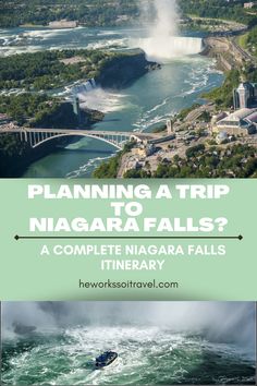 niagara falls with the words planning a trip to niagara falls