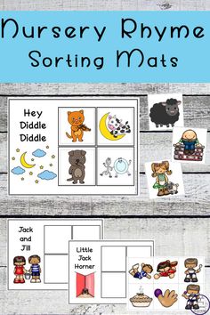 the nursery phonice sorting mats for toddlers to practice their phonices