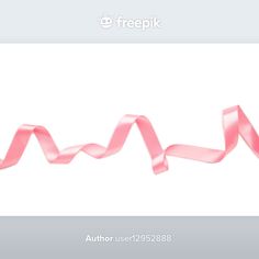 a pink ribbon is shown in the middle of a white background with text that reads freepik