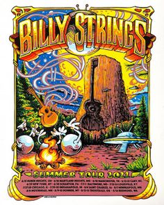 the poster for billy string's summer tour 2011