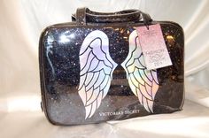 #TRAVELTUESDAY #GIFTIDEAS Victorias Secret Angel Wing Make Up Bag Cosmetic Travel Case Black  #VictoriasSecret Victoria Secret 2014, Victoria Secret Angel Wings, Victoria's Secret Angel, 2014 Fashion, Travel Case, Bag Making