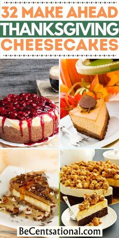 Indulge your senses with this cheesecake extravaganza! 🍰🎉 Feast your eyes on an array of colorful cheesecakes, each one more enticing than the last! 🍒🍫 #CheesecakeCollage #DessertHeaven Cheesecake Thanksgiving Desserts, Thanksgiving Dessert Cheesecake, Thanks Giving Cheesecake, Best Thanksgiving Cheesecake, Thanksgiving Cheesecake Desserts, Holiday Cheesecake Recipes Thanksgiving, Cheesecakes For Thanksgiving, The Best Thanksgiving Desserts, Thanksgiving Cheesecake Ideas