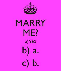 a black and pink poster with the words marry me?