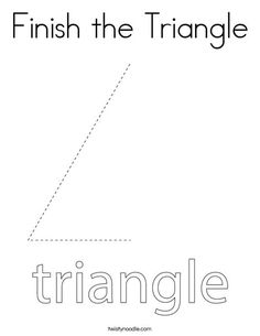 a triangle with the word triangle on it and an arrow in the middle that says finish the