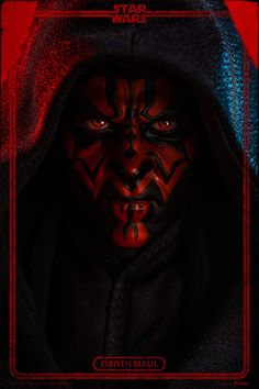 darth maul from star wars the old republic in red and blue light up